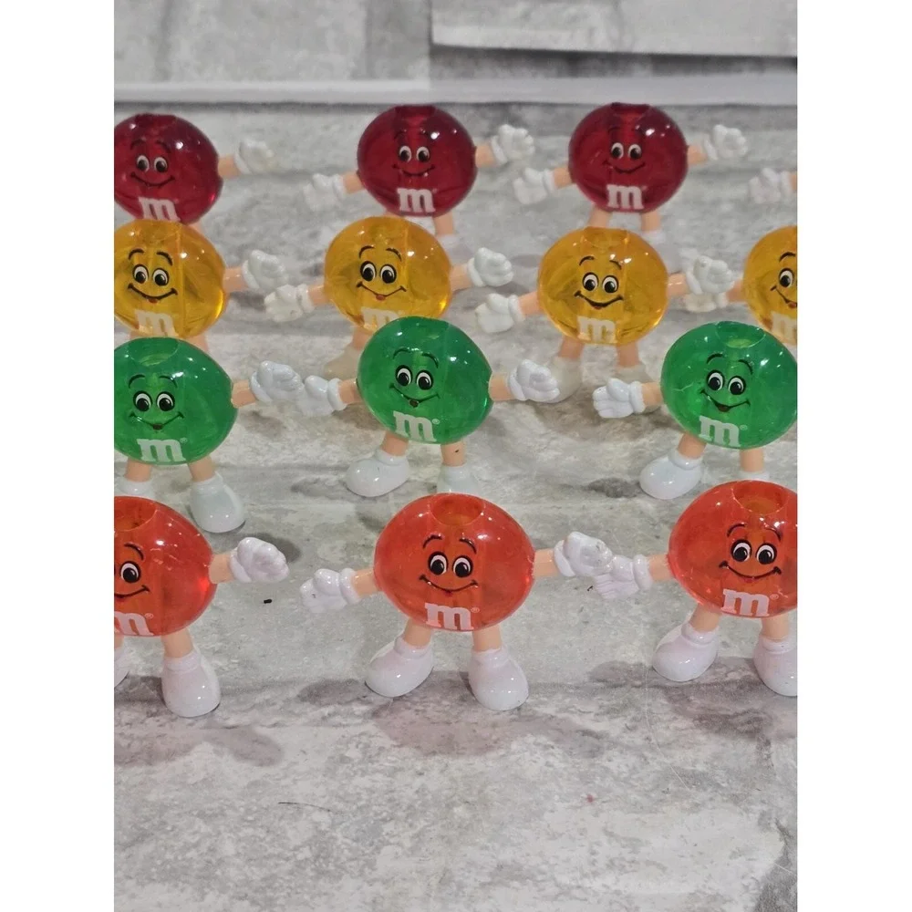 Vintage M&M's Christmas‎ String Light Covers Set of 18 Multicolored Orange Green